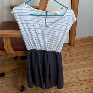 Grey and white dress